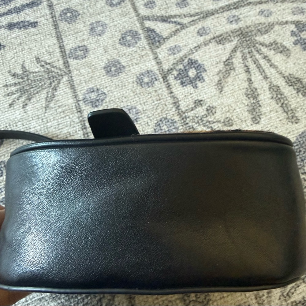 J. Crew Collection Mini Rider Italian Calf Hair Purse Leopard - Picture 7 of 8
